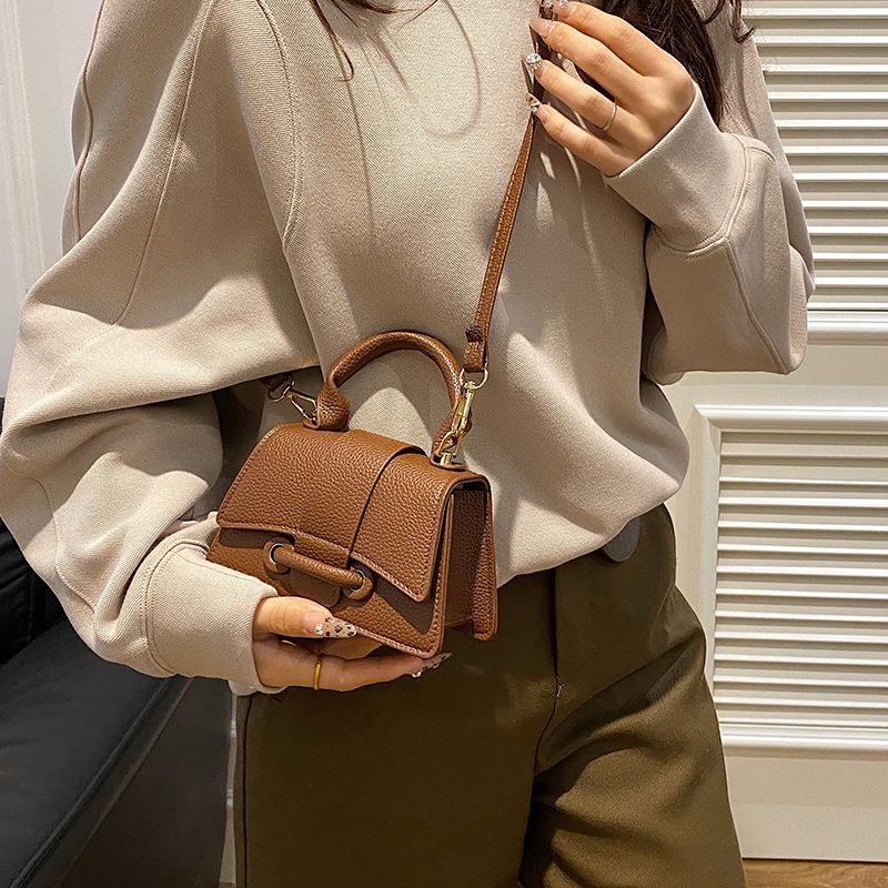 Trendy Niche Design Handbag, Women Mini Crossbody Bag, Fashion Top Handle Square Purse